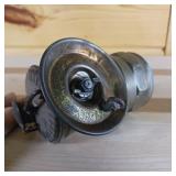 Antique 1800s Red Comet Grenade Fire Extinguisher - Hanging Spring Loaded - From Skating Rink in Southern Illinois  also include hat lantern (auto-lite) patented universal Lamp Co. Made in USA