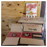 Adler Brau lot with Brand New Reusable Box, ad sign and Take along an Adler 8 Pack sign.