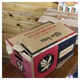 Adler Brau lot with Brand New Reusable Box, ad sign and Take along an Adler 8 Pack sign.
