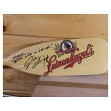 Leinenkugels signed boat oar (46 inches) Leine Lodge  Mark, enjoy life and Leinies!
