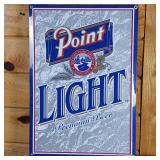 Point Light Premium Beer Metal Sign