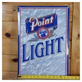 Point Light Premium Beer Metal Sign