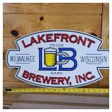 Lake Front Brewery Inc. Metal Sign  Milwaukee