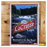 LaCrosse Lager 2003 Metal Sign  Signatured Brewery Tour