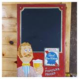 Original Pabst Blue Ribbon Sign Chalkboard  Vintage  17 inches wide