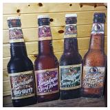 Four piece lot of giant cardboard Leinenkugel 2 sided signs  Big Butt Dopplebock  Berryweis Bier  Creamy Dark Lager  Amber Light  Oktoberfest Lager  Red Lager