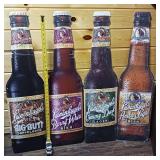 Four piece lot of giant cardboard Leinenkugel 2 sided signs  Big Butt Dopplebock  Berryweis Bier  Creamy Dark Lager  Amber Light  Oktoberfest Lager  Red Lager