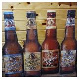 Four piece lot of giant cardboard Leinenkugel 2 sided signs  Big Butt Dopplebock  Berryweis Bier  Creamy Dark Lager  Amber Light  Oktoberfest Lager  Red Lager