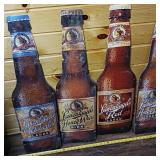 Four piece lot of giant cardboard Leinenkugel 2 sided signs  Big Butt Dopplebock  Berryweis Bier  Creamy Dark Lager  Amber Light  Oktoberfest Lager  Red Lager