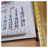 7 Grade  Poster Calendar  Adler Brau Beer  Geo Walter Brewing Company, like new untouched Calendar  Very collectible  1959