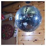 Large Disco Ball  Uses D Battery about 11 inches wide!