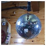 Large Disco Ball  Uses D Battery about 11 inches wide!