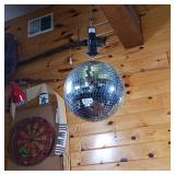 Large Disco Ball  Uses D Battery about 11 inches wide!