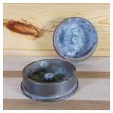 Lot of 2 Brass Cannon Shell bottoms to be used as ash trays or incense burners  Very heavy