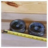 Lot of 2 Brass Cannon Shell bottoms to be used as ash trays or incense burners  Very heavy