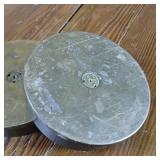 Lot of 2 Brass Cannon Shell bottoms to be used as ash trays or incense burners  Very heavy