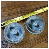 Lot of 2 Brass Cannon Shell bottoms to be used as ash trays or incense burners  Very heavy