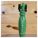 Green Tractor Rustic Ale Beer Tap Hand  John Deere Green Color, large about 12 ½ inches tall