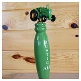 Green Tractor Rustic Ale Beer Tap Hand  John Deere Green Color, large about 12 ½ inches tall