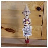 Nude Beach Summer Wheat Point Beer Tap  Nearly 13 inches (used)  Stevens Point Brewery  Point Man holding a beer!