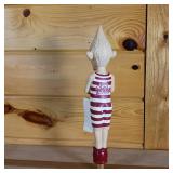 Nude Beach Summer Wheat Point Beer Tap  Nearly 13 inches (used)  Stevens Point Brewery  Point Man holding a beer!