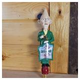 Point Beer tap handle  Einbock Maibock Style  11 inches tall in like new condition and point man is holding a beer  Handcrafted