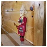 Dark Red Point Beer tap handle  Amber Classic Beer  11 inches tall in like new condition and point man is holding a beer  Handcrafted