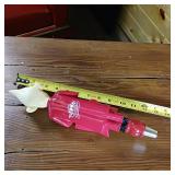Dark Red Point Beer tap handle  Amber Classic Beer  11 inches tall in like new condition and point man is holding a beer  Handcrafted