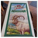 Point Cloth Fabric Wall Hanging Banner  Like New  Einblock Maibock Style  Featuring a ram  two grommets on top and a stick on bottom.  High Quality