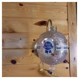 Rotating Vintage Pabst Blue Ribbon Wall Lamp  Original  dimensions 11 inches out from wall 12 inches in height  Works!