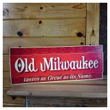 Working Old Milwaukee Lighted Beer Sign  tastes as great as it