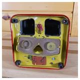 Vintage Bartender with Shaker  Metal Toy that uses batteries  Rosko 1960  missing martini glass