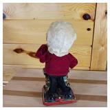 Vintage Bartender with Shaker  Metal Toy that uses batteries  Rosko 1960  missing martini glass