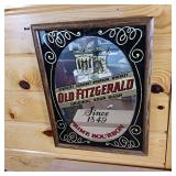 Old Fitzgerald Original Sour Mash Kentucky Straight Bourbon Whiskey Advertising Mirror  Prime Bourbon
