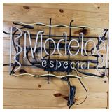 Modelo Especial Neon Light (break in one of glass tubes, light needs repair to work properly).  Electronic ballast works.