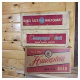 Lot of 2 Vintage Cases  Hauenstein and Champagne Velvet for returnable bottles