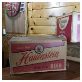 Lot of 2 Vintage Cases  Hauenstein and Champagne Velvet for returnable bottles