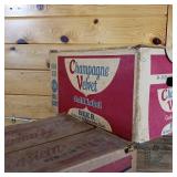 Lot of 2 Vintage Cases  Hauenstein and Champagne Velvet for returnable bottles