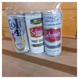 Schmidts and Colt 45 Vintage Cans