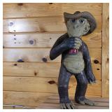 Cast Aluminum Statue (Heavy)  - Chimpanzee Standing up Drinking a Beer  Over 25 inches Tall.  Minimum Bid Required