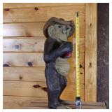 Cast Aluminum Statue (Heavy)  - Chimpanzee Standing up Drinking a Beer  Over 25 inches Tall.  Minimum Bid Required