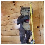 Cast Aluminum Statue (Heavy)  - Chimpanzee Standing up Drinking a Beer  Over 25 inches Tall.  Minimum Bid Required