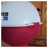 The Big Bobber Floating Cooler  13.5 inches in Diameter  Creative Sales Company  Height is 16 inches.