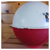 The Big Bobber Floating Cooler  13.5 inches in Diameter  Creative Sales Company  Height is 16 inches.