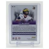 2024 Panini Prestige J.J. McCarthy Rookie Card Wearing Michigan Wolverines Uniform