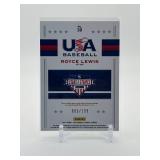 2017 Panini USA Baseball Stars & Stripes - Jumbo Swatch Silhouettes Signatures Royce Lewis #30 Jersey Card Serial #’d /199