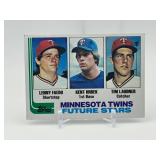 1982 Topps Kent Hrbek Lenny Faedo Tim Laudner #766 (Rookie Card)