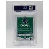2021-22 Panini Donruss - Anthony Edwards #175 Holo Green & Yellow Laser PSA Graded 9 Mint