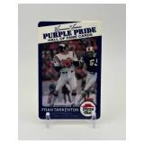 Pizza Hut Minnesota Vikings Purple Pride Hall of Fame Card Featuring Fran Tarkenton RARE