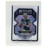 2018 Panini Unparalleled - Star Factor Die-Cuts Aaron Rodgers #SFD-AR Astral Serial #’d 181/200